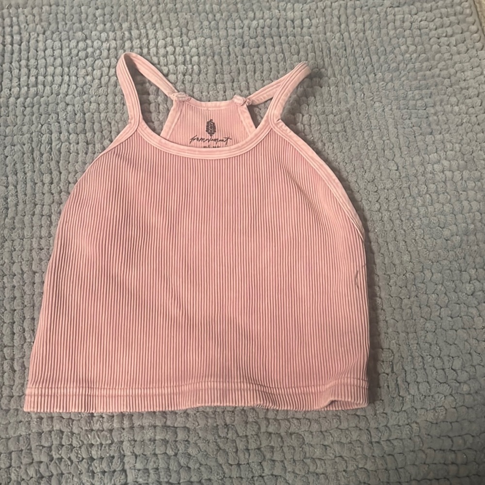 Free People Movement Happiness Runs Long Crop Tank Size Medium